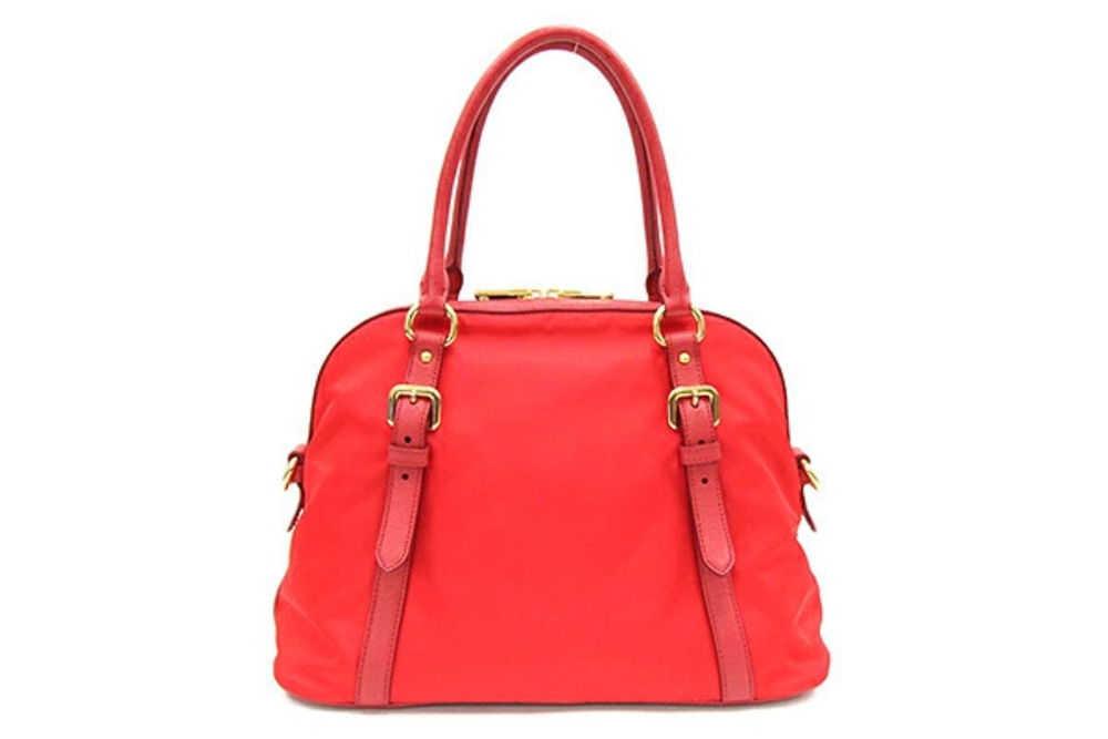 Prada Crossbody Leather Bag Handbag Red Shoulder